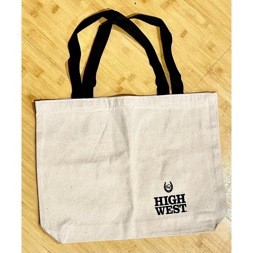 NEW! High West whiskey bourbon rye white‎ canvas tote bag